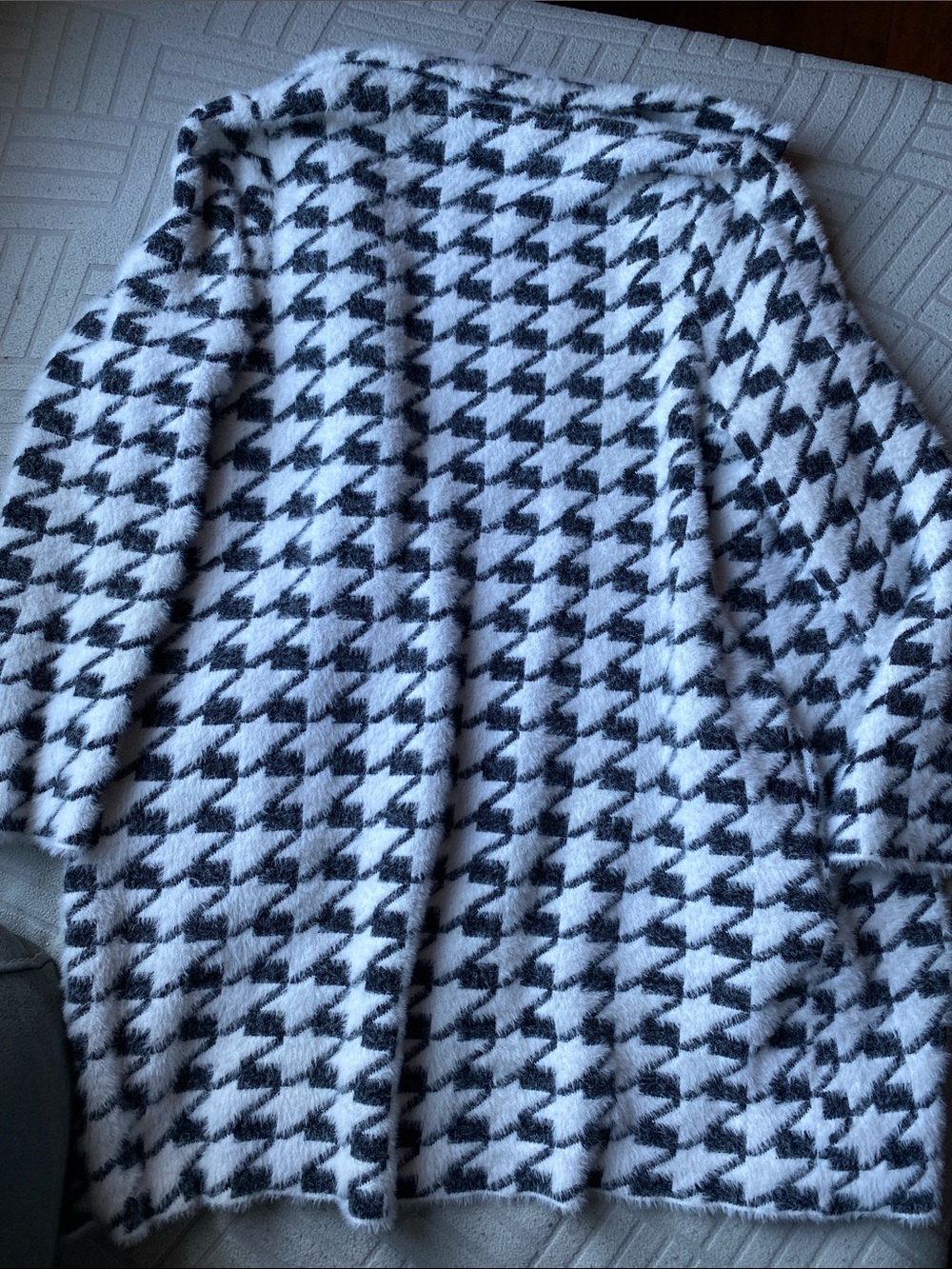 Liverpool Black & White Houndstooth Teddy Jacket Size Small - Picture 3 of 5